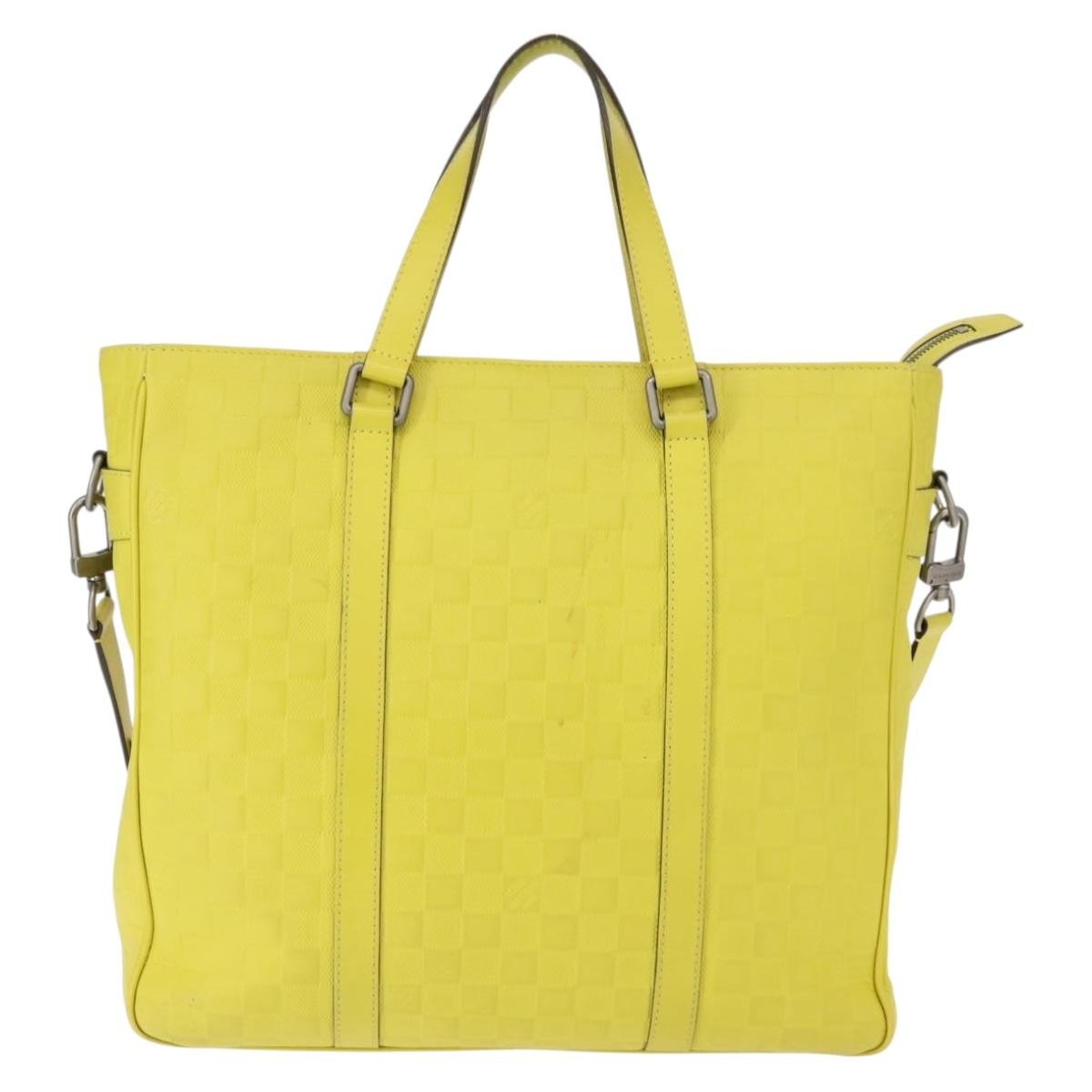 Louis Vuitton Tadao Handbag Damier Infini Leather, YELLOW, LEATHER, Handbag