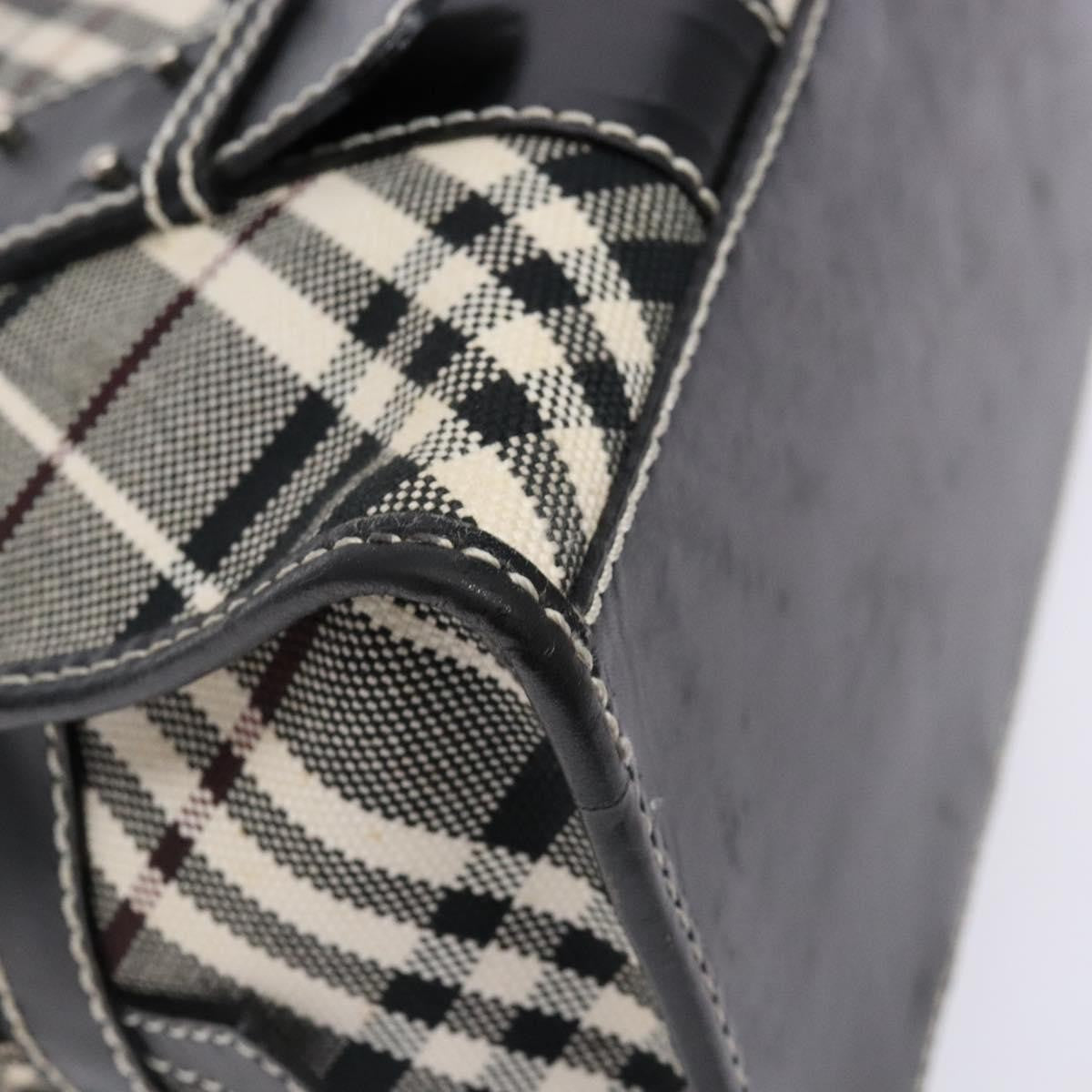Burberry Belted handle handbag Nova check canvas, BLACK, CANVAS, Handbag
