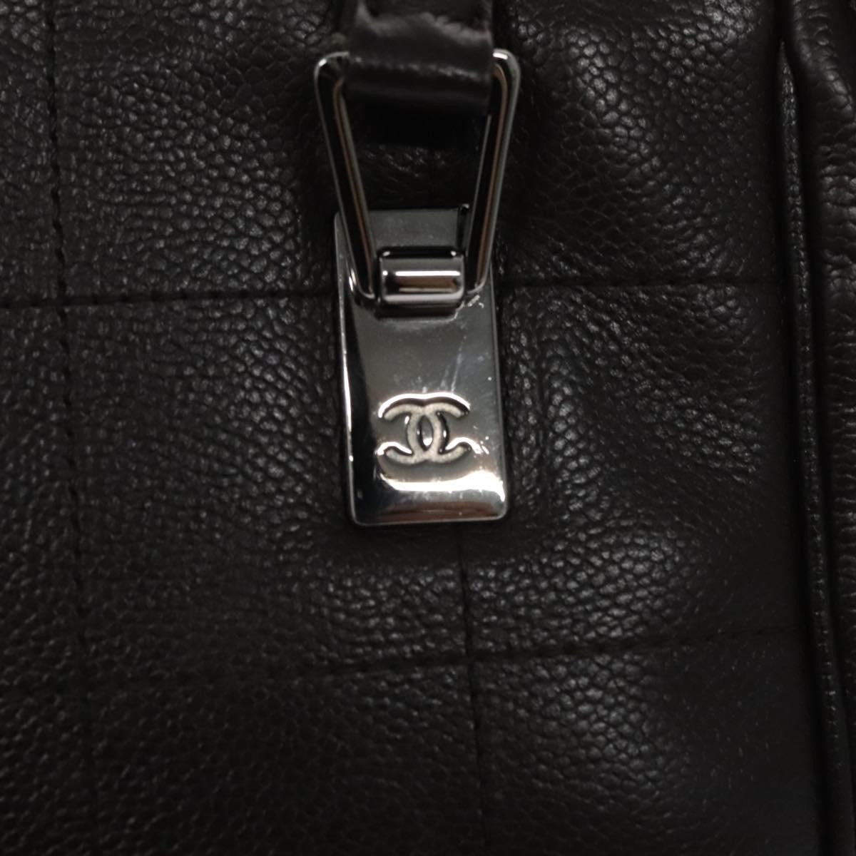 Chanel Chocolate Bar Coco Mark handbag Caviar skin, BROWN, LEATHER, Handbag