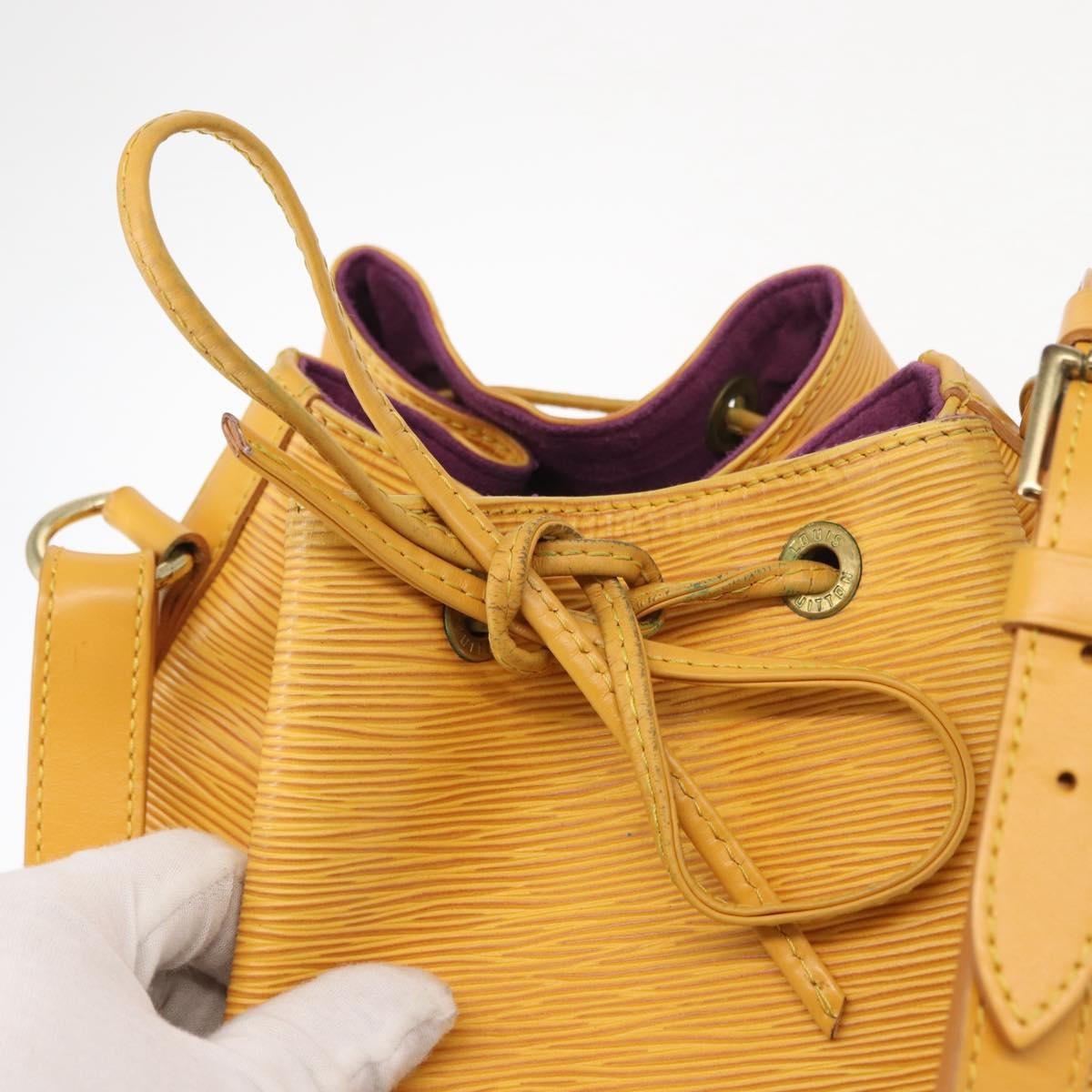 Louis Vuitton Noe Handbag Epi Leather, YELLOW, LEATHER, Shoulder bag