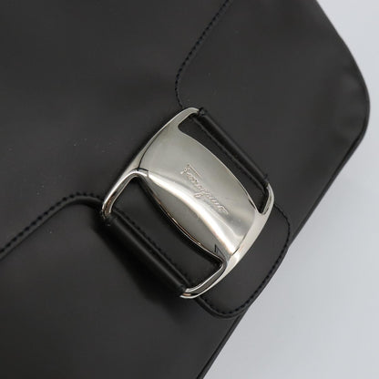 Salvatore Ferragamo Vala Shoulder Bag Leather, BLACK, LEATHER, Shoulder bag