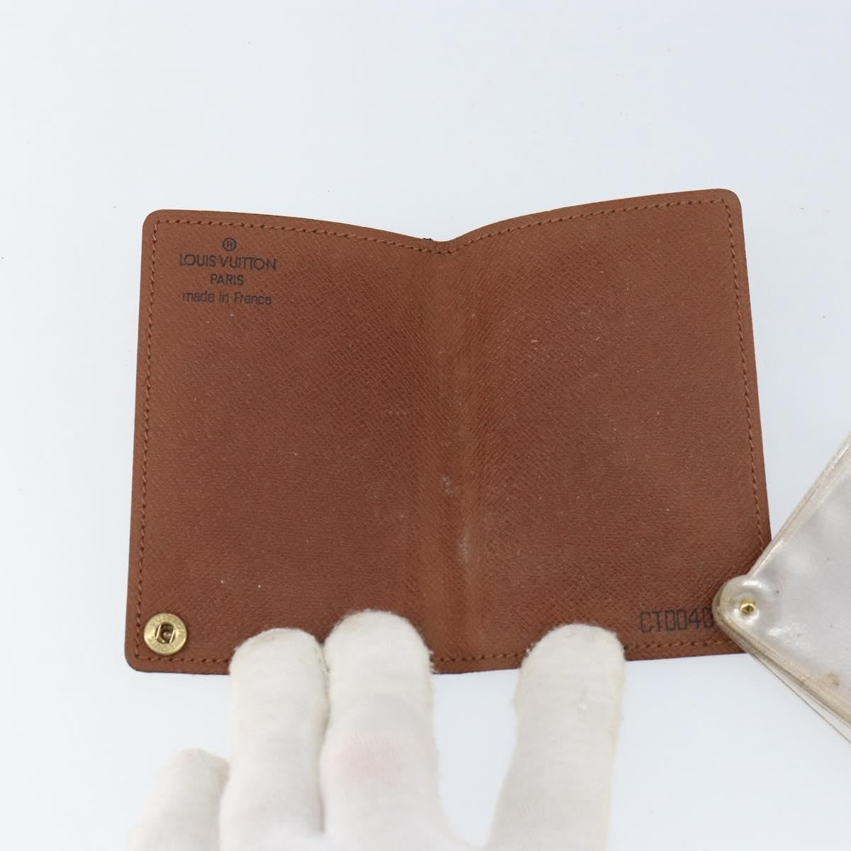 Louis Vuitton Porte Cartes Pression Card Case Monogram Canvas, BROWN, CANVAS, Card Holders