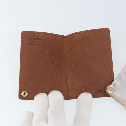 Louis Vuitton Porte Cartes Pression Card Case Monogram Canvas, BROWN, CANVAS, Card Holders