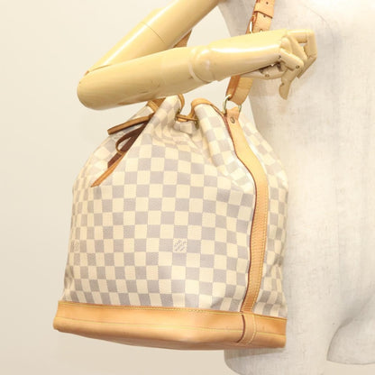 Louis Vuitton Noe Handbag Damier, WHITE, CANVAS, Shoulder bag