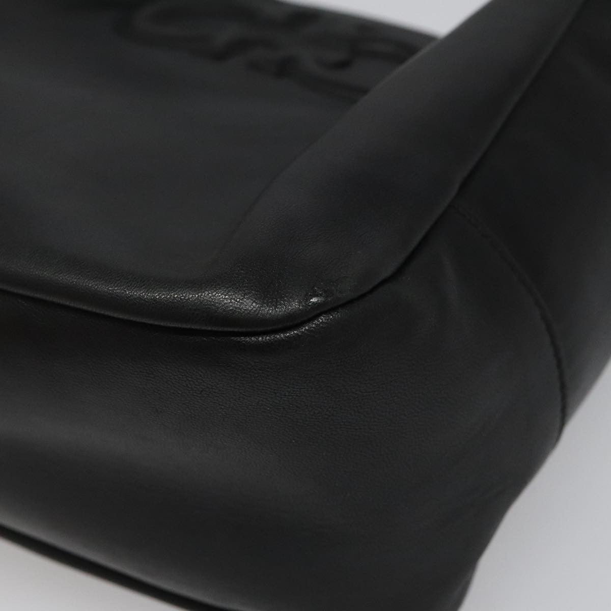 Salvatore Ferragamo Gancini Shoulder Bag Leather, BLACK, LEATHER, Shoulder bag