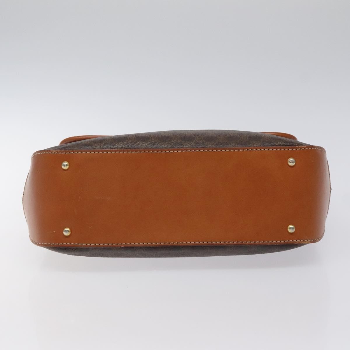 Celine Macadam Handbag Macadam with leather, BROWN, CANVAS, Handbag