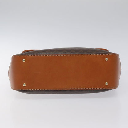 Celine Macadam Handbag Macadam with leather, BROWN, CANVAS, Handbag