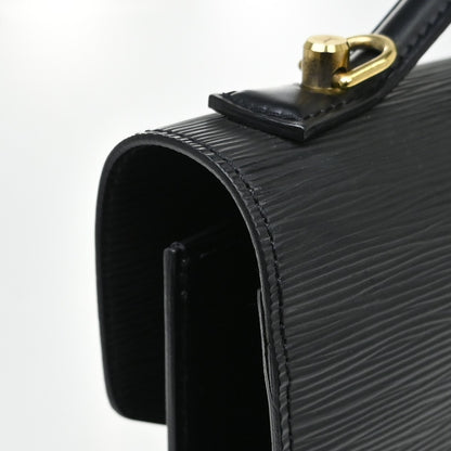 Louis Vuitton Monceau Handbag Epi Leather, Black, Leather, Handbag
