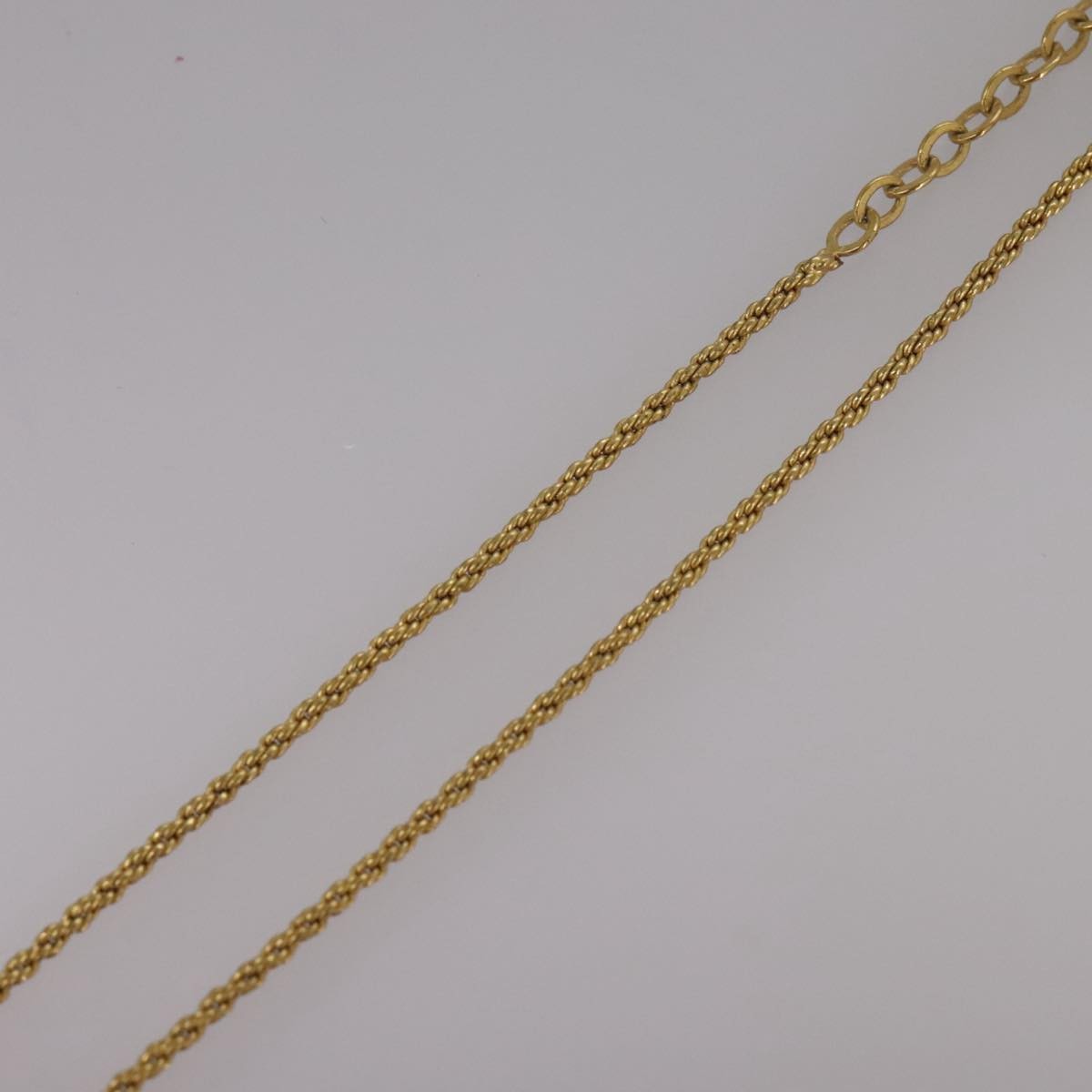 Christian Dior CD Pendant Necklace Metal and Crystals, GOLD, METAL, Necklace