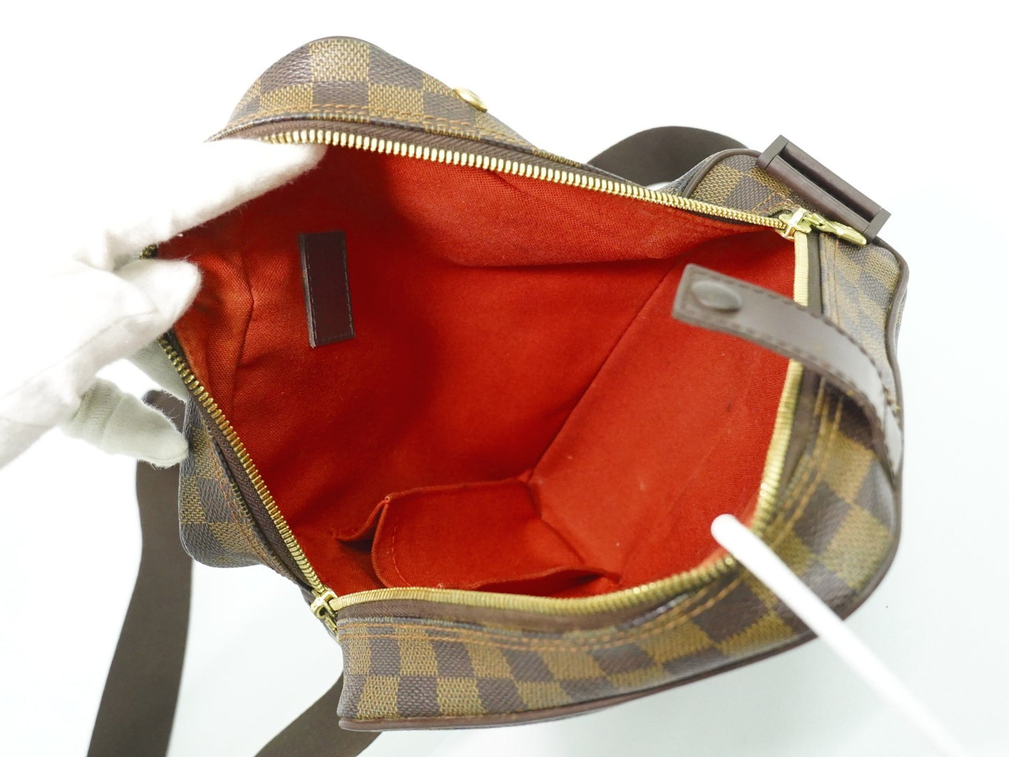 Louis Vuitton Olav Handbag Damier, BROWN, CANVAS, Shoulder bag