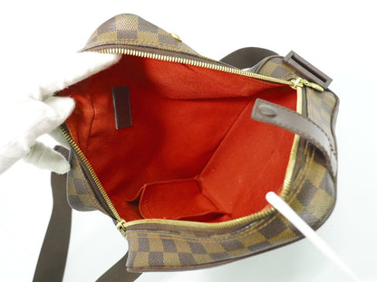 Louis Vuitton Olav Handbag Damier, BROWN, CANVAS, Shoulder bag
