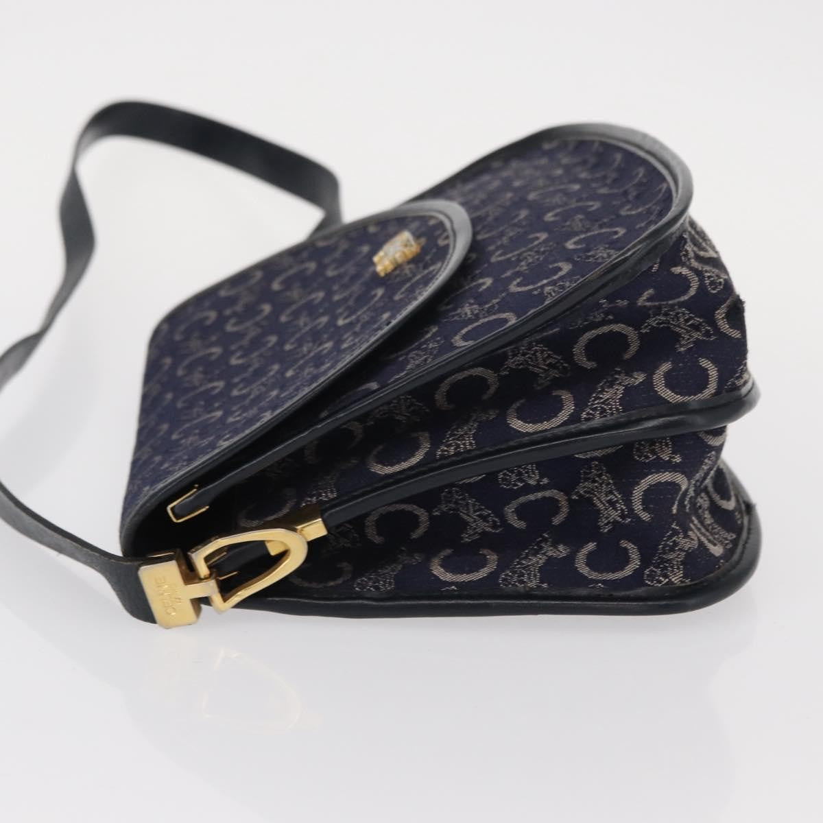 Celine C Sulky Shoulder bag Canvas, NAVY, CANVAS, Shoulder bag