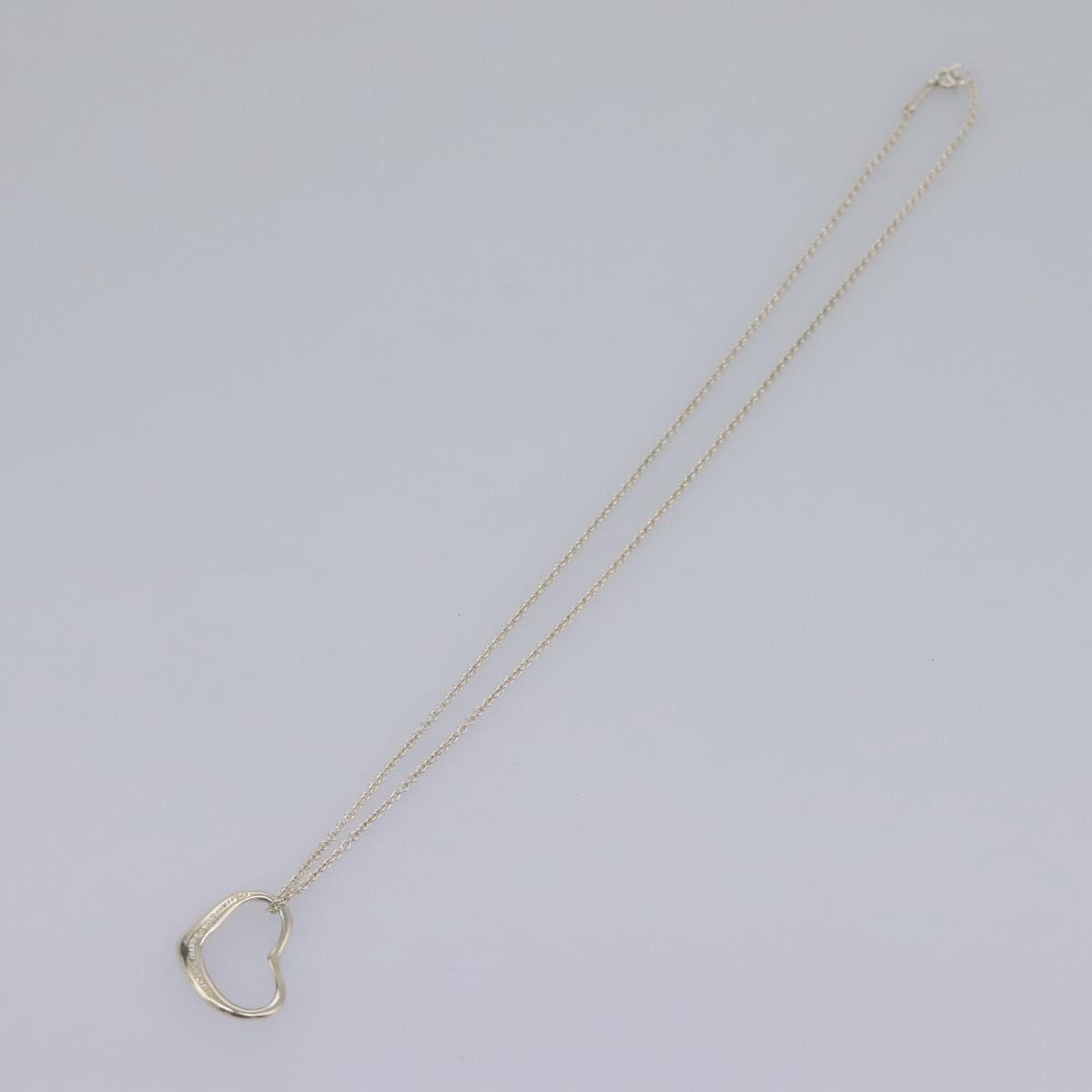 Tiffany & Co. Elsa Peretti Open Heart Pendant Necklace Sterling Silver, SILVER, SILVER, Necklace