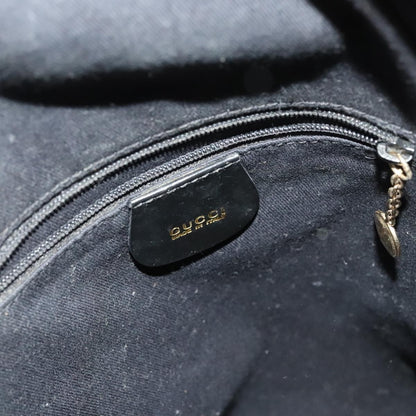 Gucci Vintage Bamboo Backpack Patent, Black, Patent Leather, Backpack