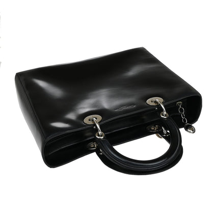 Christian Dior Vintage Lady Dior Patent Patent leather, BLACK, PATENT_LEATHER, Tote bag