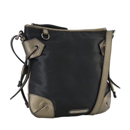 Burberry Vintage Shoulder Bag Nylon, BLACK, NYLON, Shoulder bag