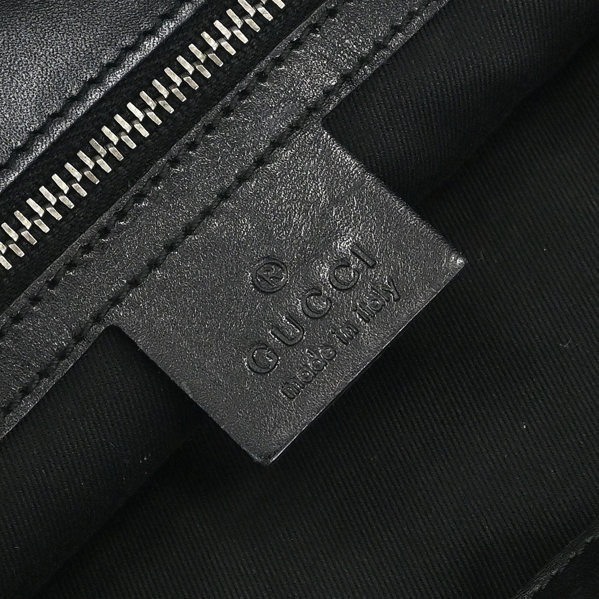 Gucci Belted Bucket Tote GG Canvas with Leather, Black, Canvas, Tote Bag