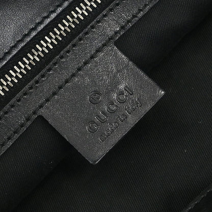 Gucci Belted Bucket Tote GG Canvas with Leather, Black, Canvas, Tote Bag