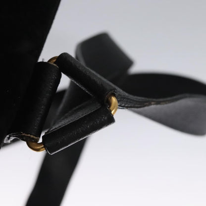 Gucci Vintage Bamboo Backpack Leather, BLACK, SUEDE, Backpack