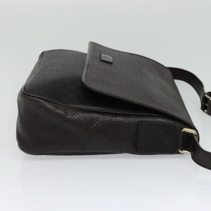 Gucci Lux Flap Messenger Bag Diamante Leather, BROWN, LEATHER, Crossbody bag