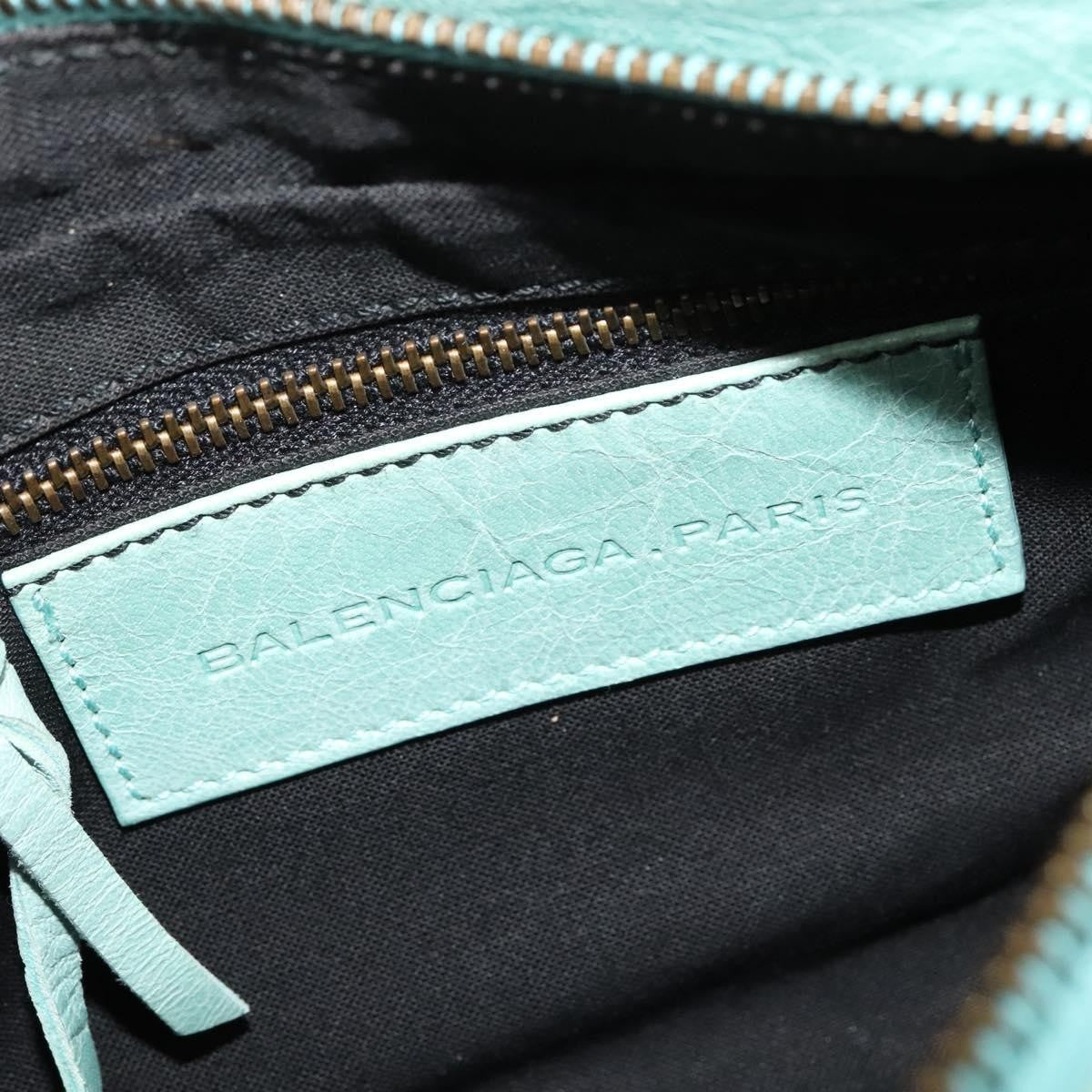 Balenciaga Hip Classic Studs Crossbody Bag Leather, BLUE, LEATHER, Shoulder bag