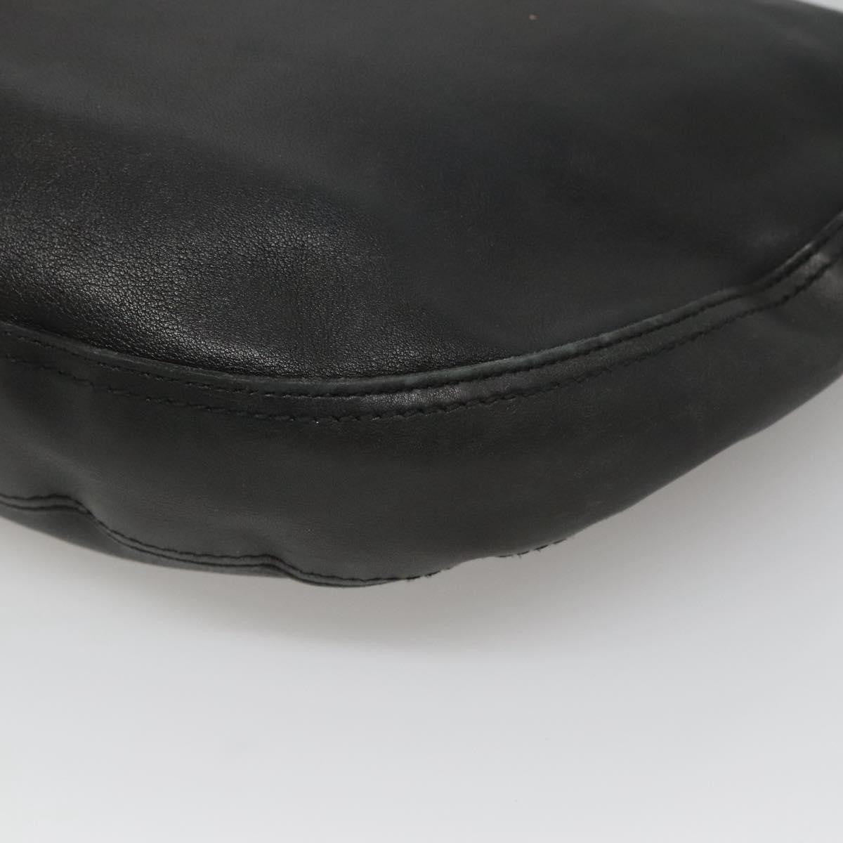 Salvatore Ferragamo Gancini Shoulder Bag Leather, BLACK, LEATHER, Shoulder bag