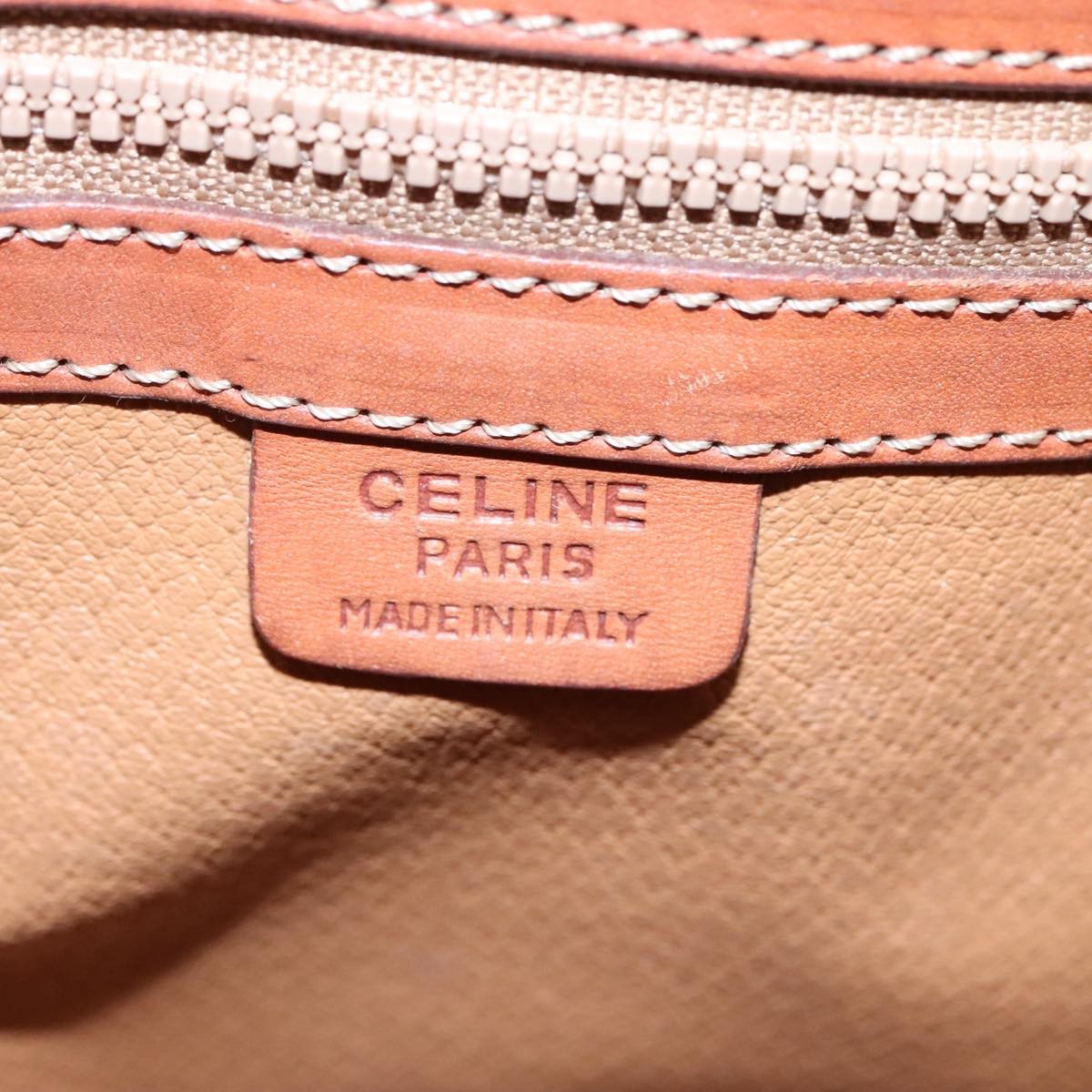 Celine Macadam Handbag Macadam with leather, BROWN, PVC, Handbag