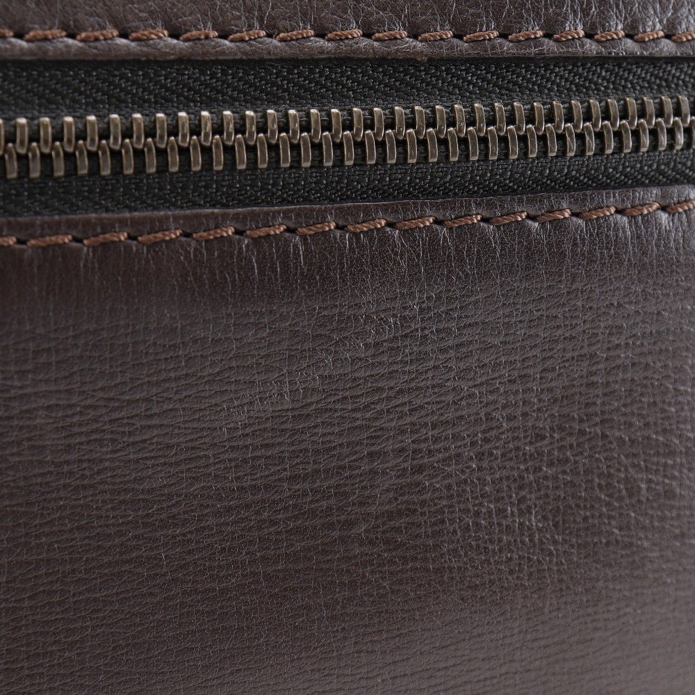 Louis Vuitton Sac Plat Crossbody Bag Utah Leather, BROWN, CALFSKIN, Shoulder bag