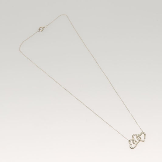 Tiffany & Co. Triple Heart Pendant Necklace Sterling Silver, SILVER, SILVER, Necklace