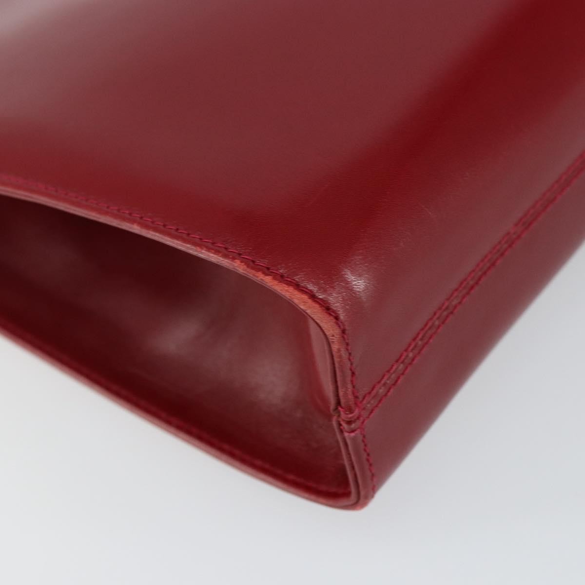 Salvatore Ferragamo Vintage Gancini Chain Shoulder Bag Leather, RED, LEATHER, Shoulder bag