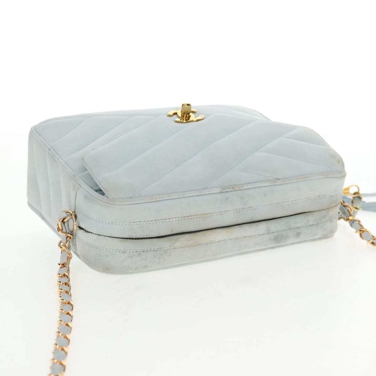 Chanel Vintage Camera bag Suede, BLUE, SUEDE, Crossbody bag