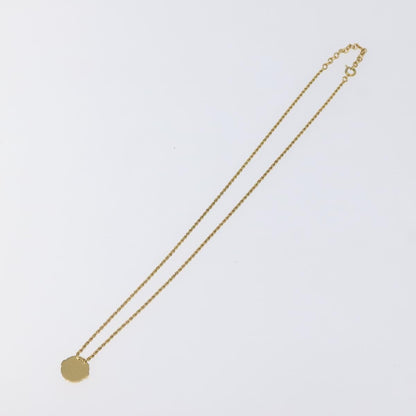 Christian Dior Vintage Logo Round Pendant Necklace Metal, GOLD, METAL, Necklace