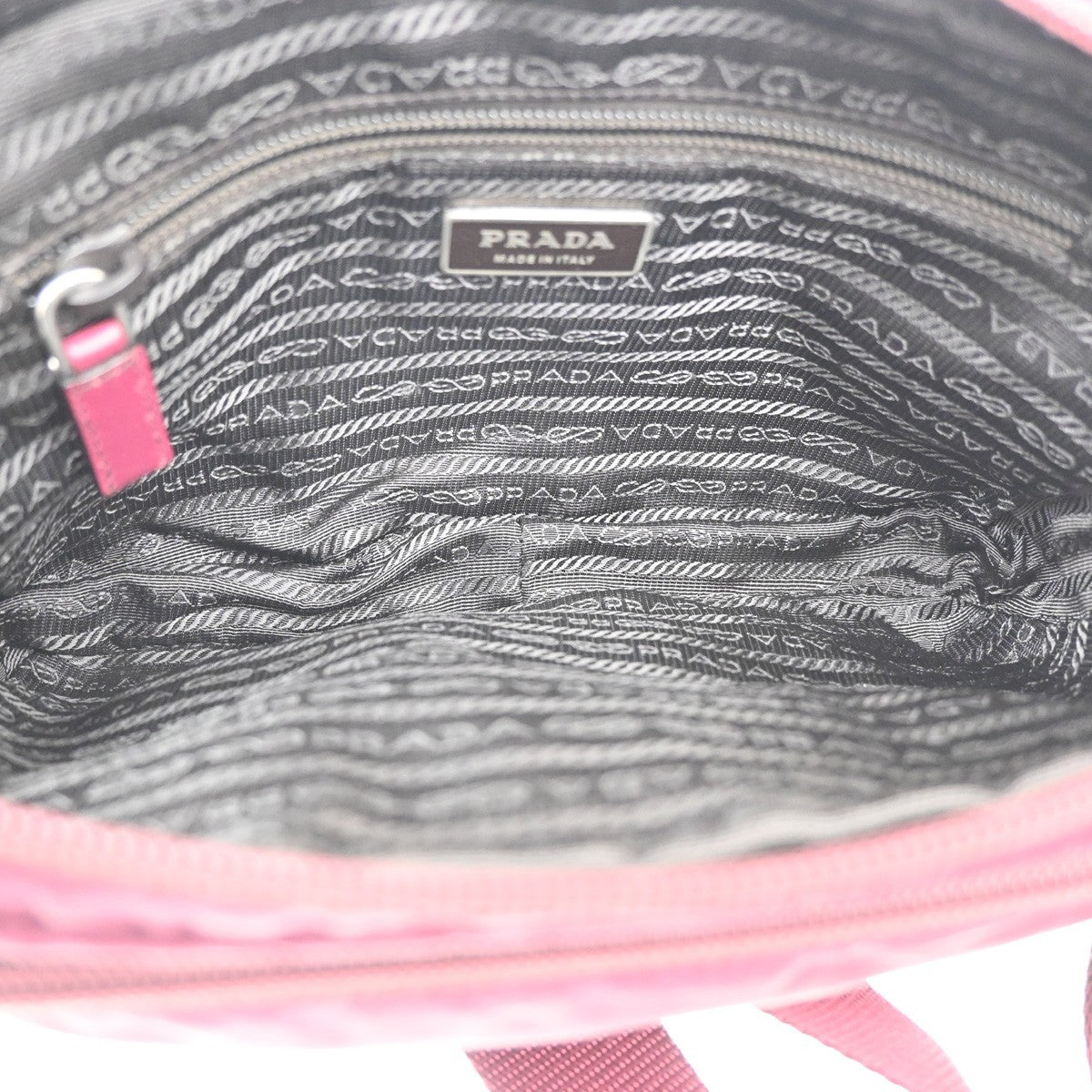 Prada Messenger Bag Printed Tessuto, Red, Nylon, Crossbody Bag