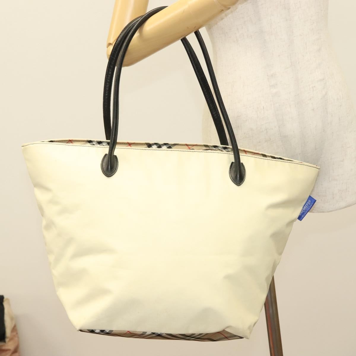 Burberry Nova Check Tote Nylon, BEIGE, NYLON, Tote bag