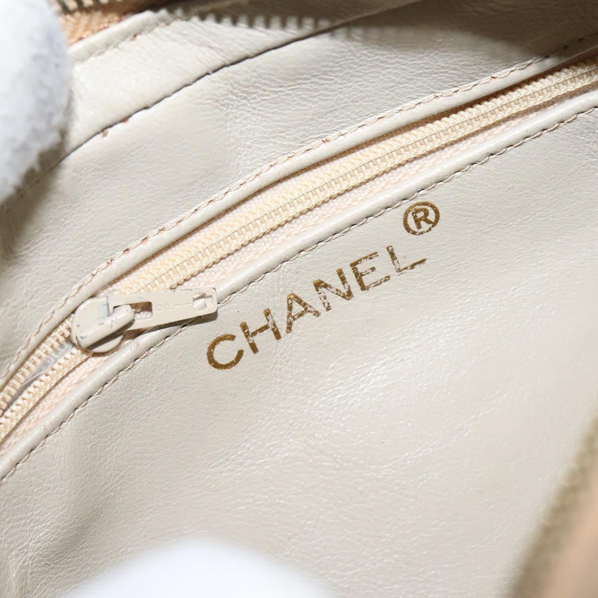 Chanel Vintage Camera Tassel Bag Lambskin, BEIGE, LEATHER, Crossbody bag