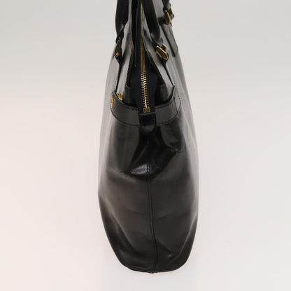 Versace Vintage Handbag Leather, BLACK, LEATHER, Handbag
