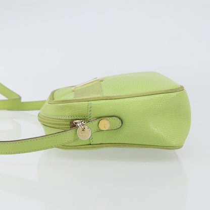 Salvatore Ferragamo Vala Shoulder Bag Leather, GREEN, LEATHER, Shoulder bag