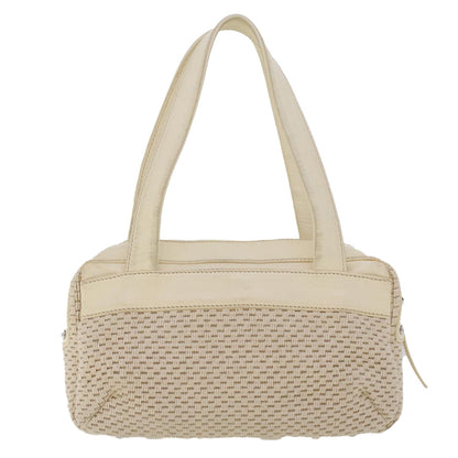 Chanel Vintage Shoulder Bag Canvas, WHITE, CANVAS, Shoulder bag