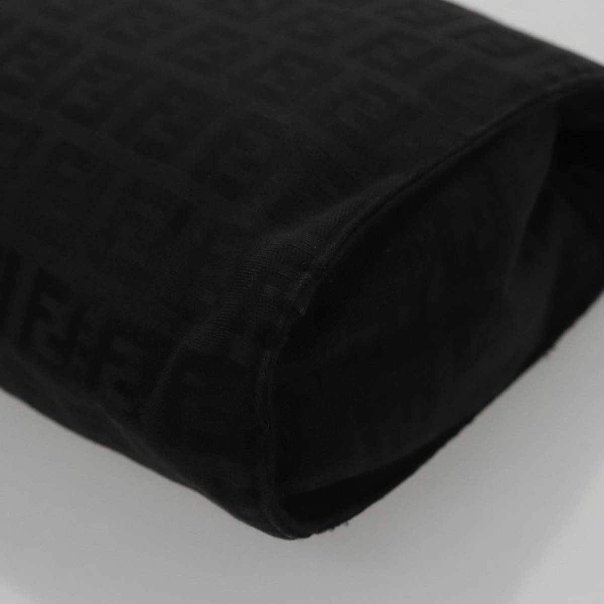 Fendi FF Logo Pouch Canvas, BLACK, CANVAS, Clutche & pouche