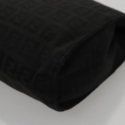 Fendi FF Logo Pouch Canvas, BLACK, CANVAS, Clutche & pouche