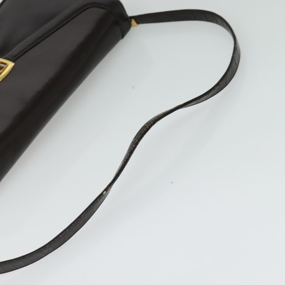 Christian Dior Vintage Shoulder Bag Leather, BROWN, LEATHER, Shoulder bag