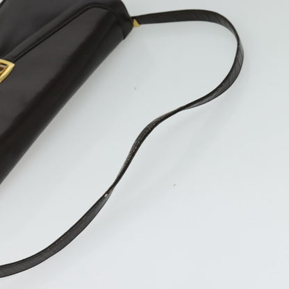 Christian Dior Vintage Shoulder Bag Leather, BROWN, LEATHER, Shoulder bag