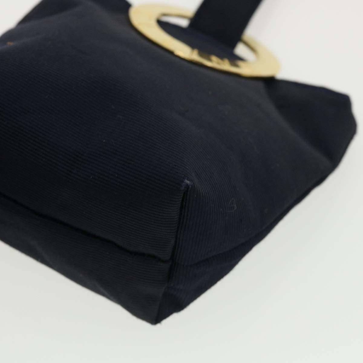 Celine Circle Logo Pouch Nylon, NAVY, CANVAS, Clutche & pouche