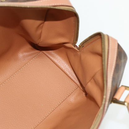 Celine Vintage Macadam Boston bag Canvas and Leather, Brown, Canvas, Handbag