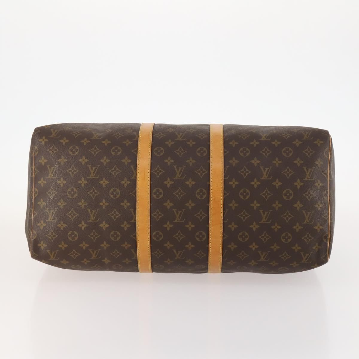 Louis Vuitton Keepall Bag Monogram Canvas, BROWN, CANVAS, Travel bag