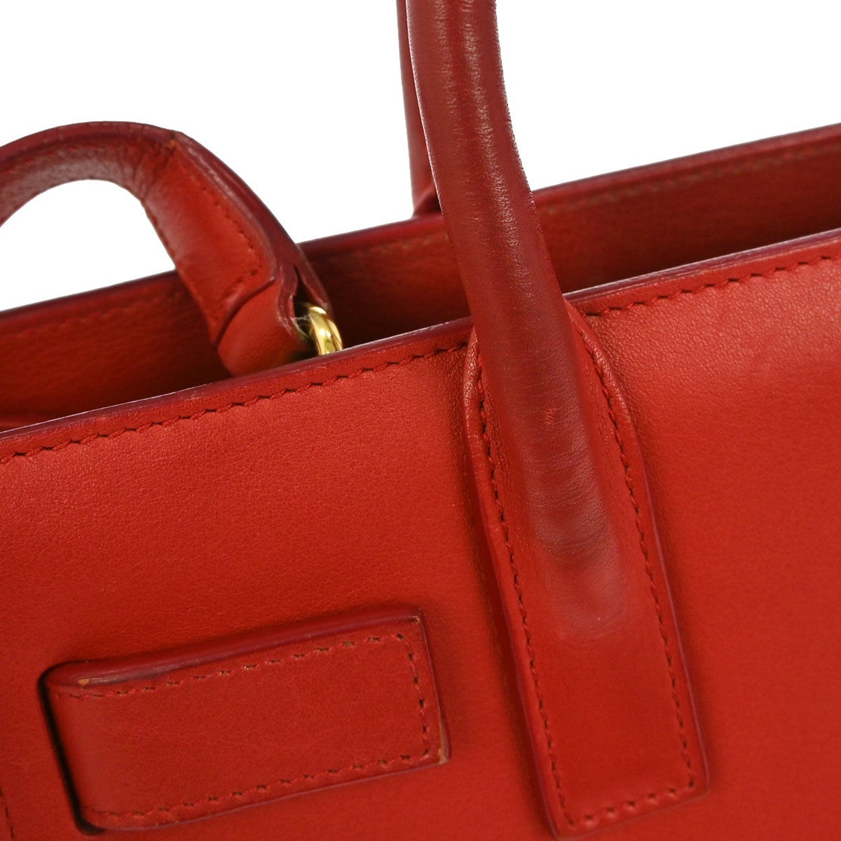 Saint Laurent Sac de Jour NM Bag Leather, RED, LEATHER, Handbag