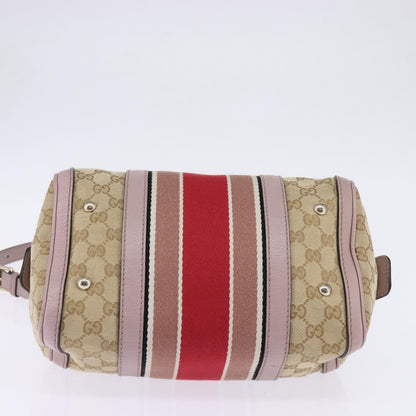 Gucci Vintage Web Boston Bag GG Canvas, BEIGE, CANVAS, Travel bag