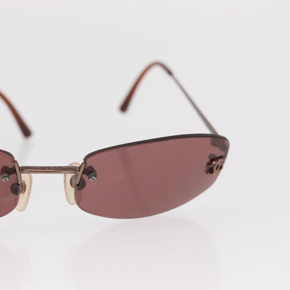 Chanel Logo CC Sunglasses Metal, BROWN, METAL, Sunglasse