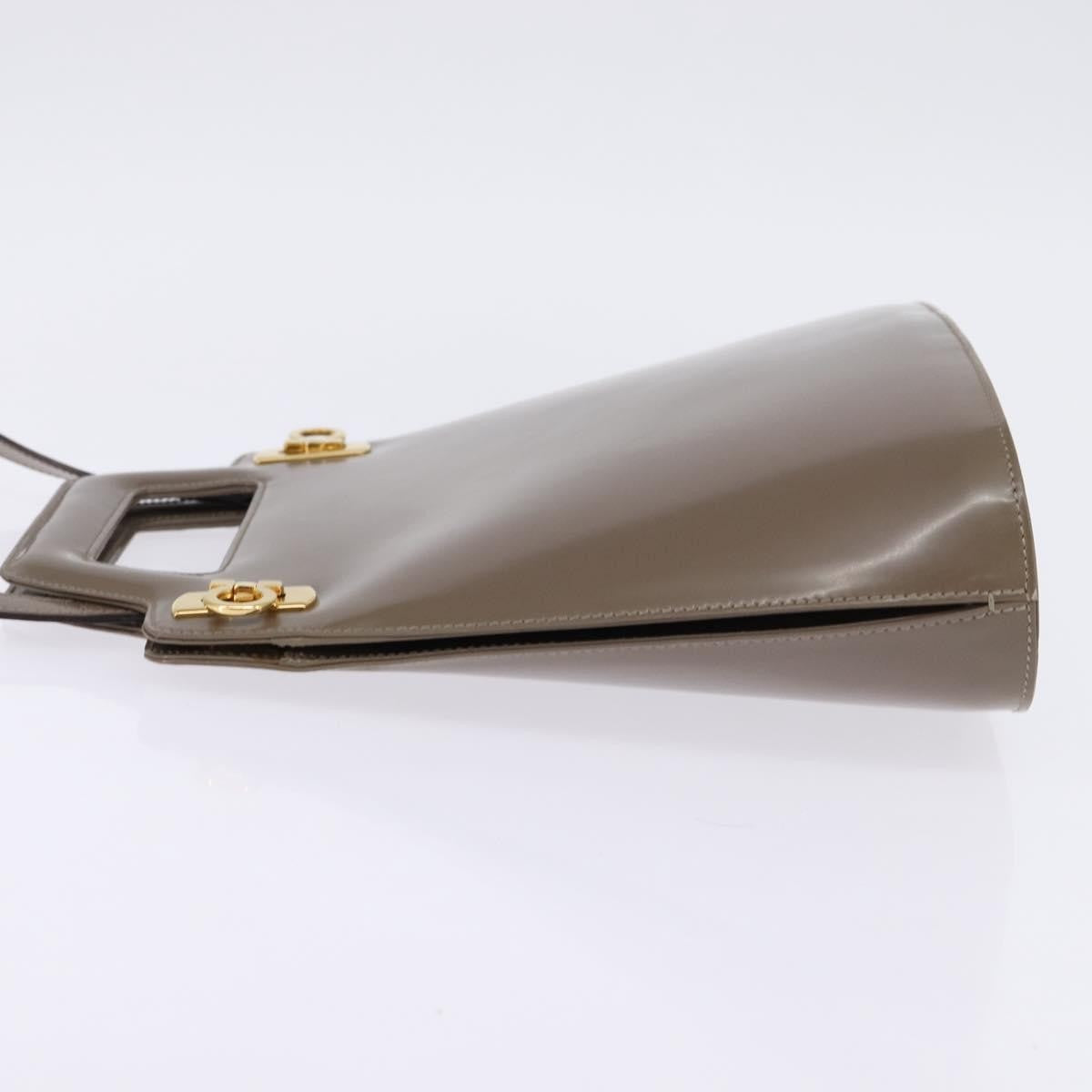 Salvatore Ferragamo Wanda Handbag Patent Leather, GRAY, PATENT_LEATHER, Handbag