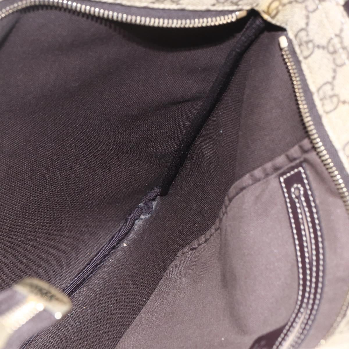 Gucci Zip Top Messenger Bag GG Coated Canvas, BEIGE, CANVAS, Shoulder bag